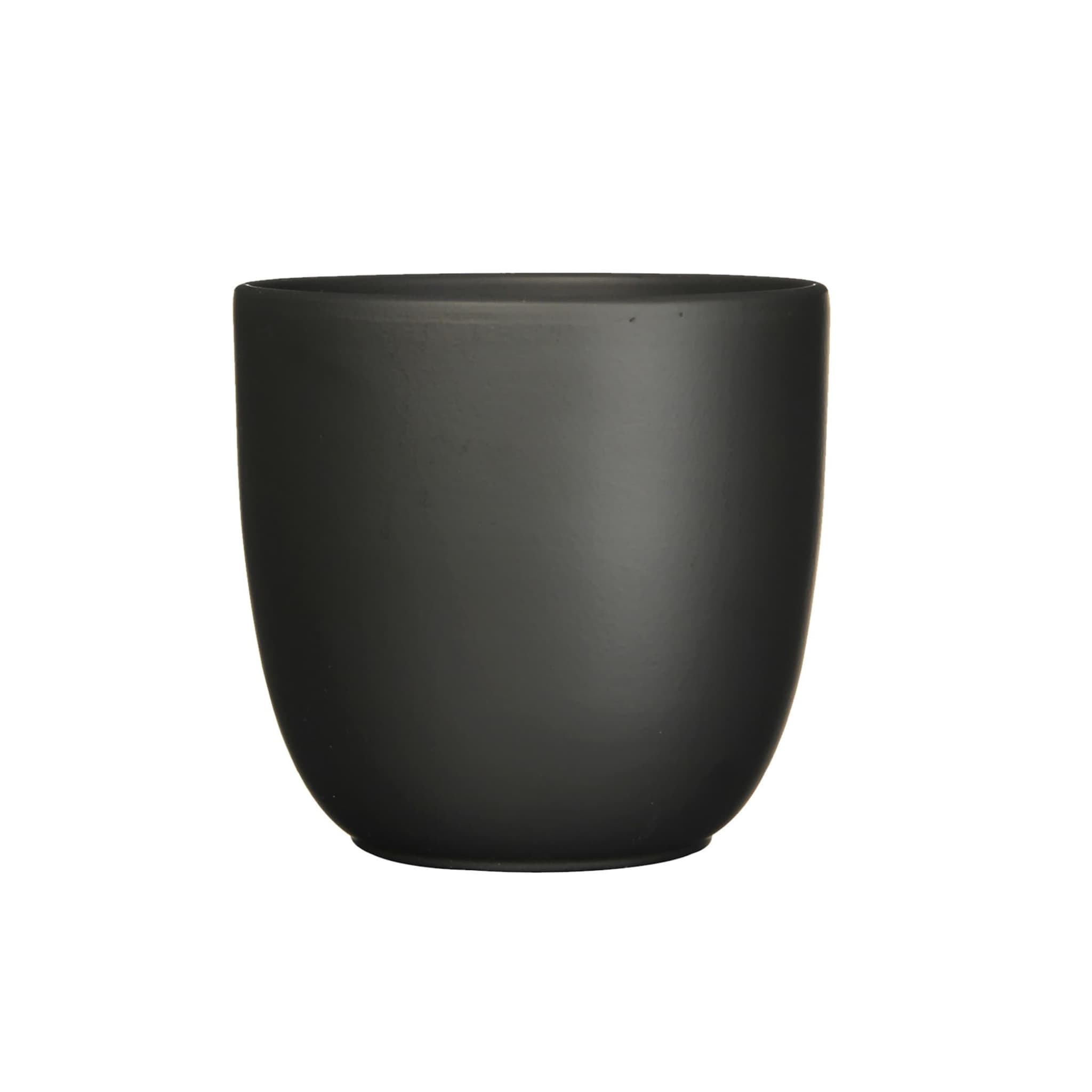 Matt Black Ceramic Indoor Plant Pot  W35 X H31cm