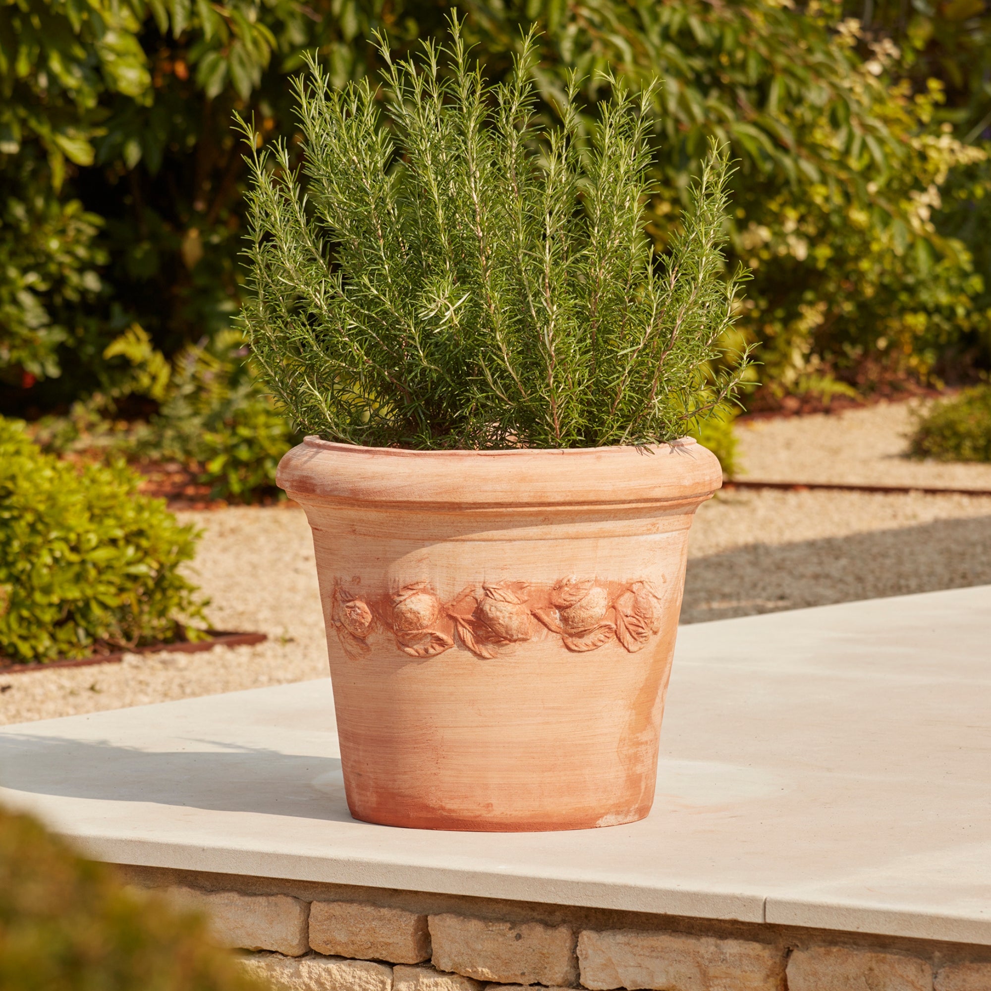 Sorrento 50cm Large Terracotta Plant Pot  Outdoor Frostproof Pot  H44cm X W50cm  Durable Hand Crafted Garden Terracotta Pot With Drainage Hole