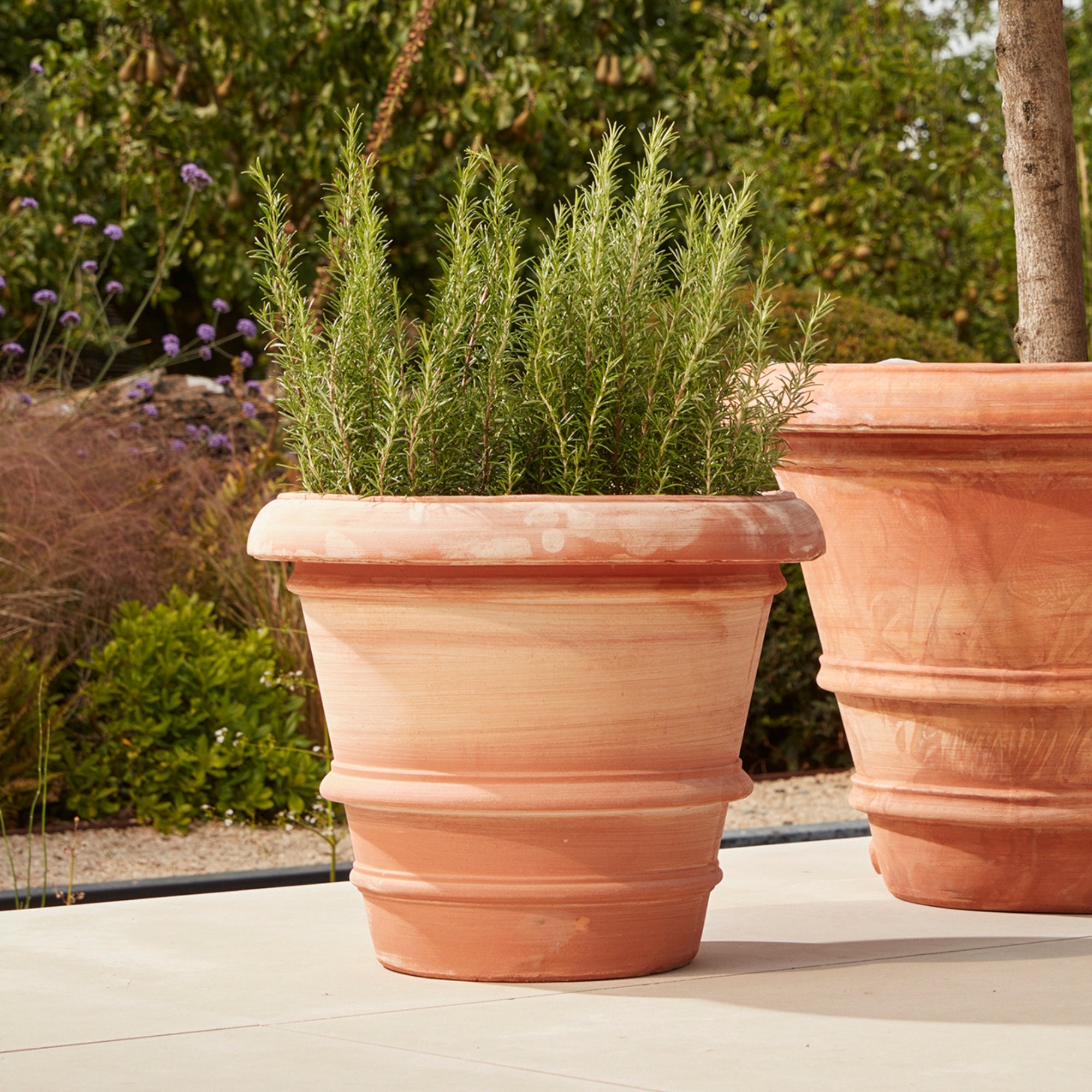 Verona 60cm Large Terracotta Plant Pot  Outdoor Frostproof Pot  H54cm X W60cm  Durable Hand Crafted Garden Terracotta Pot With Drainage Hole